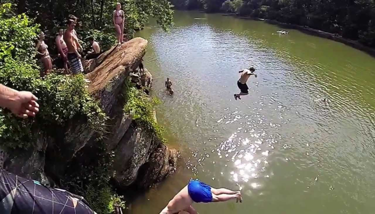 fun things to do in atlanta, chattahoochee river cliff jump